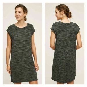 Anthropologie Cloth & Stone Melange T-Shirt Dress L Gray Space Dye Viscose Knit.